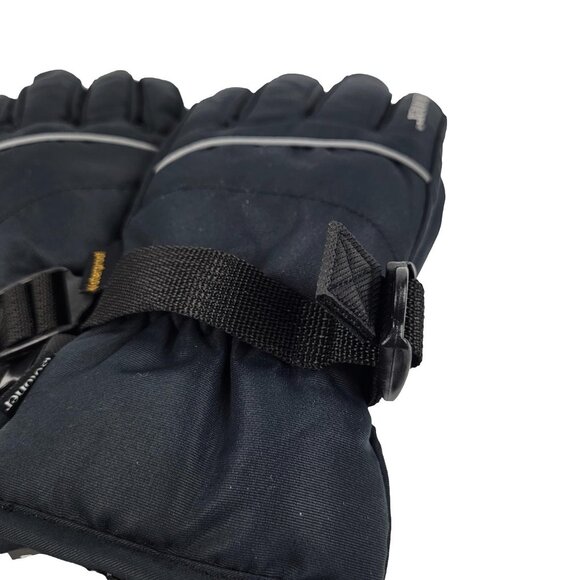 isotoner Kids Waterproof Winter Gloves Fleece Lining Black Small Medium New - Picture 3 of 6